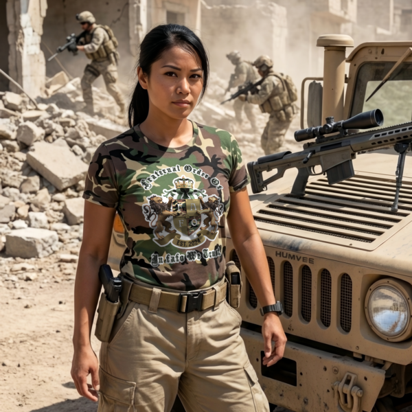 Fraternal Order Of FAFO™ Women's AOP Tee – CAMO