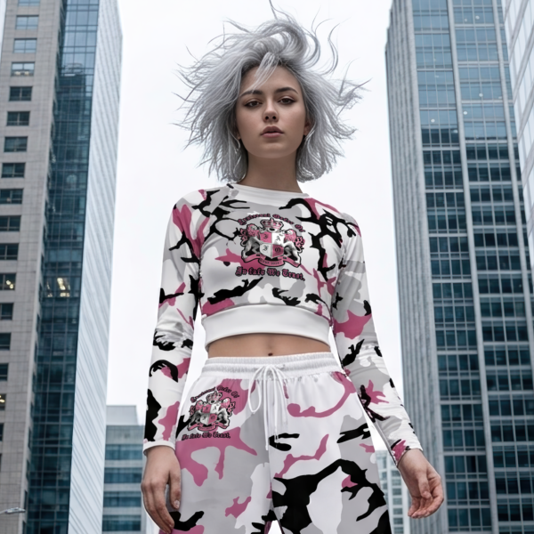 Fraternal Order Of FAFO™ LS Crop Top – PSW CAMO